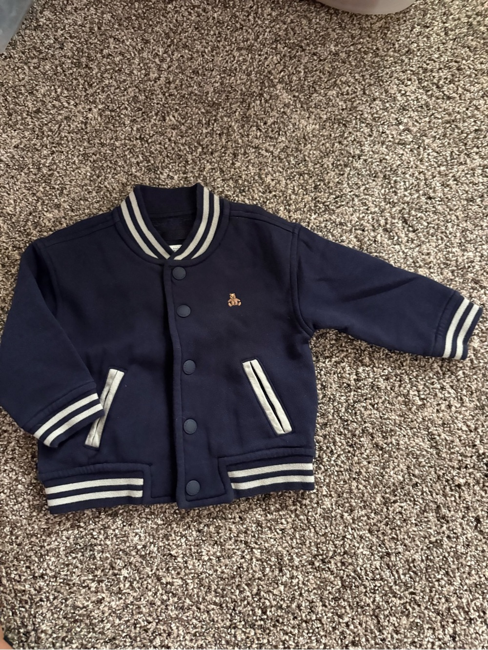 GAP Navy Jacket with White Stripe Trim